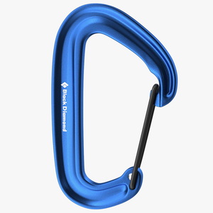 Black Diamond MiniWire Carabiner Closed Blue 3D model