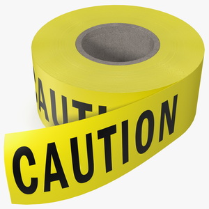 Yellow Caution Tape Roll 3D model