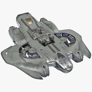 Sci Fi Dropship Rigged 3D