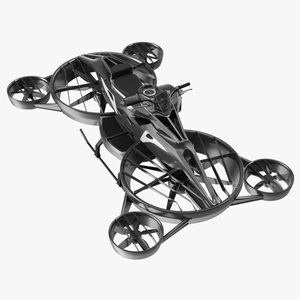 Black Hoverbike XTURISMO 3D model