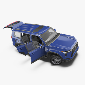 Lexus GX 550 SUV Nightfall Mica Blue Rigged for Maya 3D