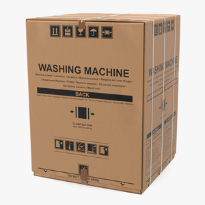 3D Washing Machine Cardboard Package model