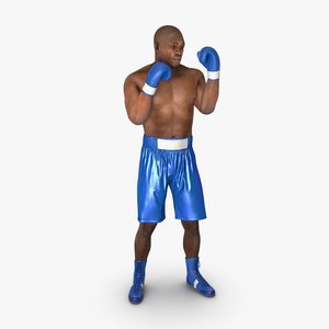 3D African American Boxer 2 Pose 2