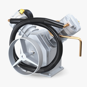 Aluminium Air Compressor Pump 3D model