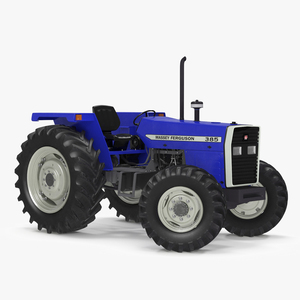 Massey Ferguson 385 Tractor Rigged 3D model