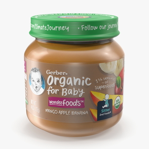 3D Gerber Mango Baby Food Jar 113g