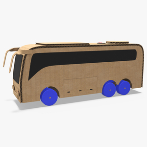 Cardboard Toy Bus 3D