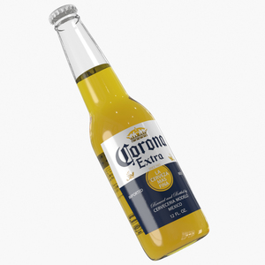 Corona Glass Bottle Beer 12oz 3D model