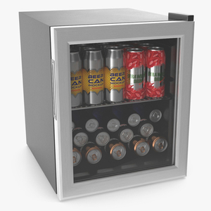 3D model Mini Cooler with Beverage Cans