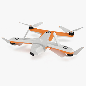 3D Advanced Drone White Off State Rigged for Cinema 4D