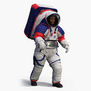 Female Astronaut Spacesuit NASA xEMU Walking Pose 3D model