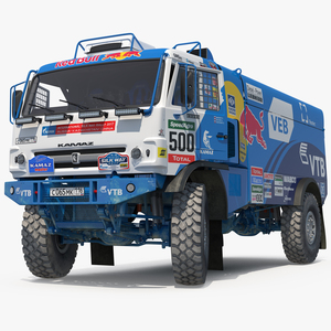 Dakar Racing Truck KAMAZ 4326 VK Rigged 3D model