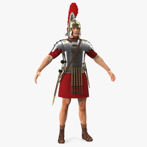 3D Roman Legionnaire A-Pose Fur model