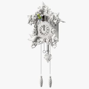 3D model Wooden Cuckoo Clock White