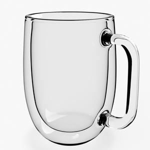 Clear Double Wall Glass Coffee Mug for 3D Print 3D