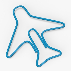 3D Plane Shaped Paper Clip model