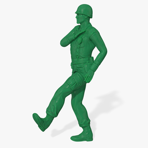 3D Green Toy Soldier Rigged for Cinema 4D model