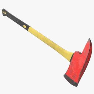 Pickhead Axe with Plastic Handle Shabby 3D model