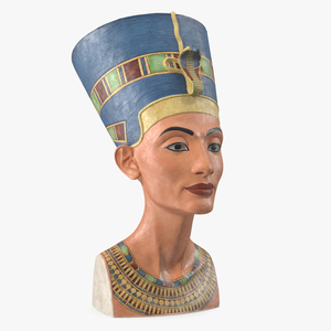 Iconic Bust of Nefertiti Museum Replica 3D model