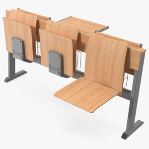 University Seating System For Three Places 3D