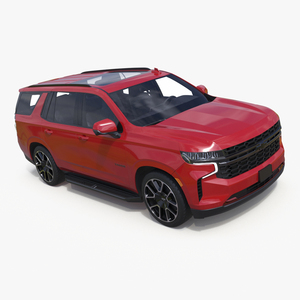 Red SUV Chevrolet Tahoe 2024 Simplified 3D model