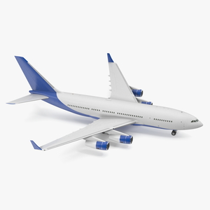 Long Range Plane Simple Interior Rigged 3D model