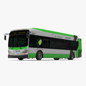 3D New Flyer Xcelsior XD40 Bus CTfastrak Simple Interior model