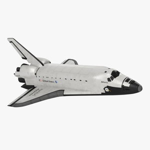 3D Realistic Space Shuttle Atlantis Rigged for Cinema 4D model