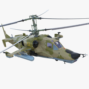 3D Attack Helicopter Kamov KA 50 Black Shark Rigged model