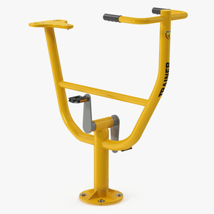 3D Rider Outdoor Fitness Equipment Yellow model