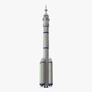 Modern Space Rocket 3D model