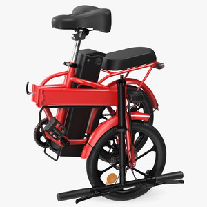 Red Electric Bike Folded 3D model