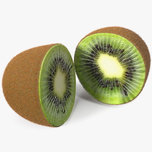 Kiwi Cut in Halves Fur 3D