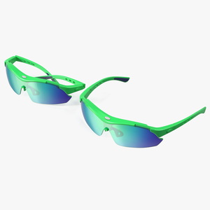 3D model Pair of Green Sport Sunglasses