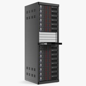 Server Rack Cabinet 3D model