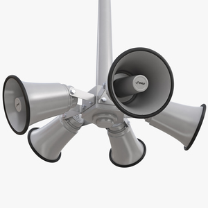 3D model Outdoor Broadcast Horn System Pole Mount