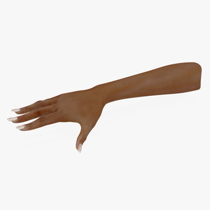 3D model Brown Skinned Female Hand Base Pose