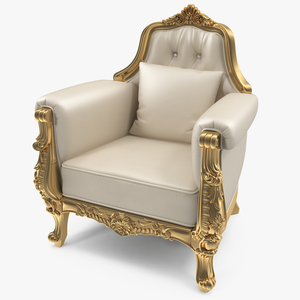 3D Throne Chair Small model