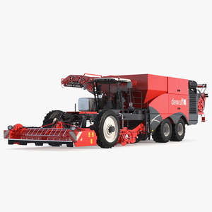 Dewulf Enduro 4-Row Harvester 3D model