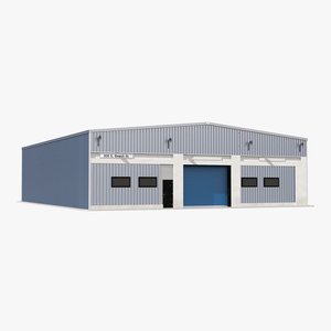 3D model Warehouse Building 2 Blue