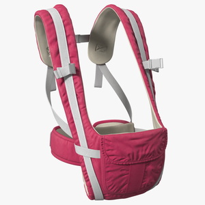 Front Facing Baby Carrier Pink Sitting Position 3D