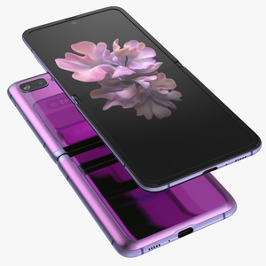 3D model Mirror Purple Samsung Galaxy Z Flip