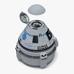 3D model Boeing Starliner Spacecraft with Open Airlock