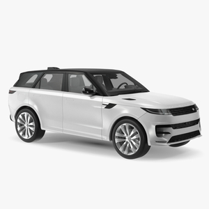 SUV Range Rover Sport 2023 Grey Simple Interior 3D