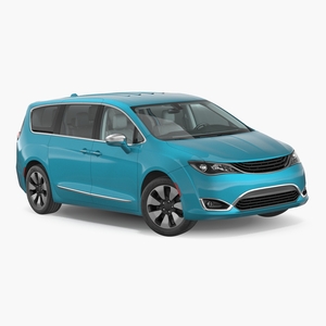 Hybrid Generic Minivan Rigged 3D model