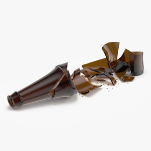 Broken Glass Bottle 3D model