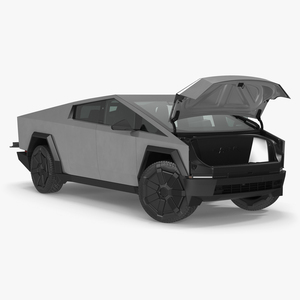 2024 Tesla Cybertruck with Lights On Rigged for Maya 3D