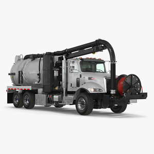 3D model Peterbilt Sewer Cleaner Hydro Excavation