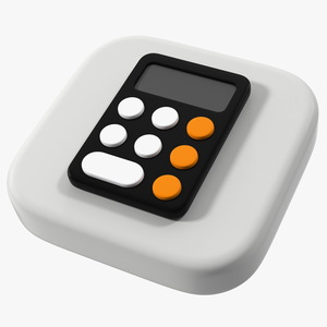 3D iPhone iOS Calculator Icon