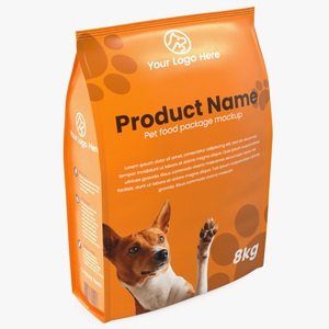 Pet Food Large Package Mockup 3D model